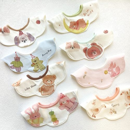 宝宝A类纯棉防水口水巾围嘴