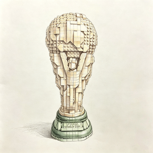 世界杯FIFA大力神杯积木43020