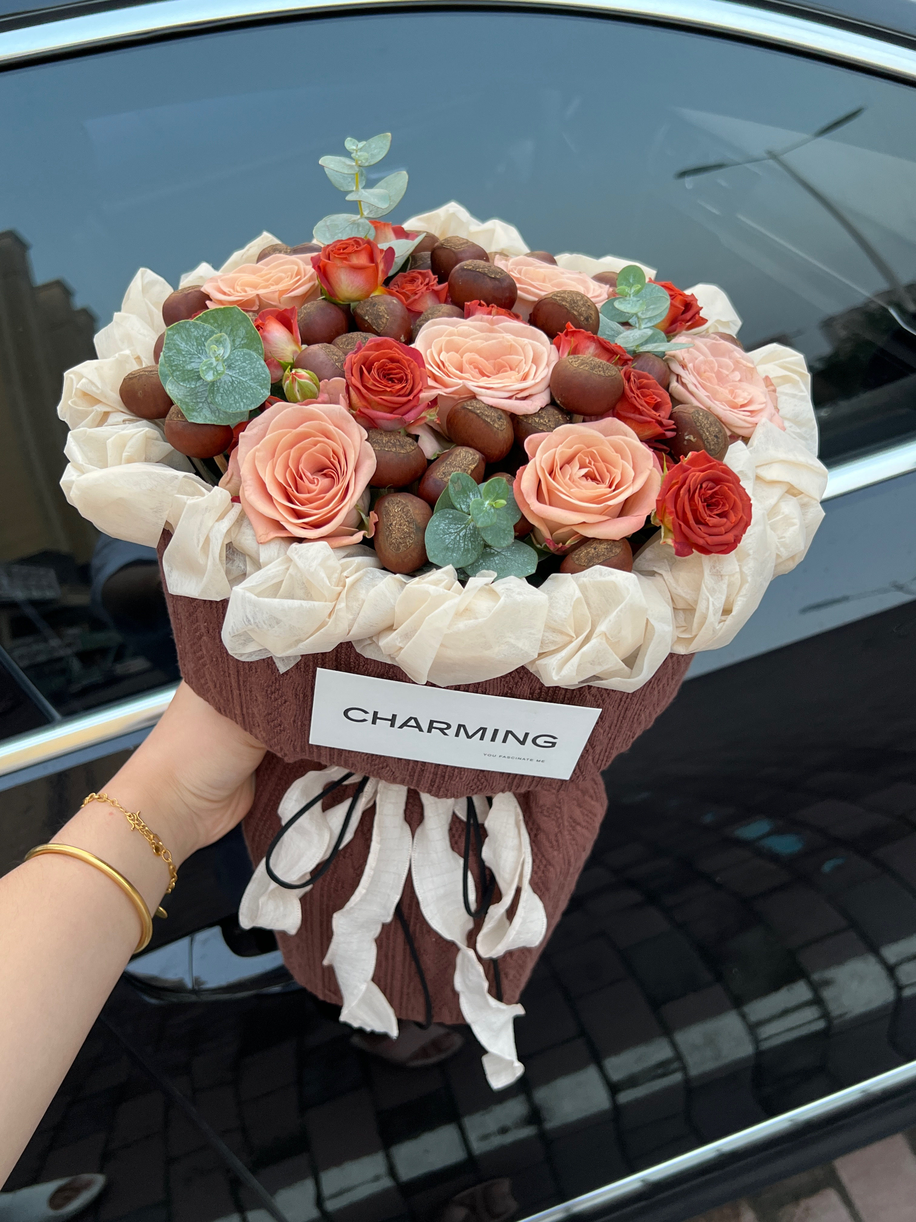 网红板栗成品花束材料包包装布手工diy套装礼物送闺蜜女朋友男友