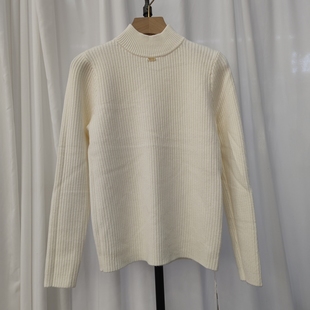 毛衣打底衫 纯色针织衫 加绒加厚一体绒 女半高领长袖 5805秋冬新款
