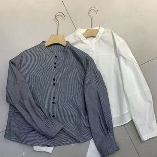 上衣格子天丝棉 短袖 QH606秦禾春夏季 文艺小清新宽松休闲衬衫