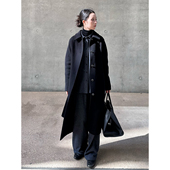 H版 ALIN客供面料无返单 经典 翻领手缝双面羊绒羊毛呢大衣外套