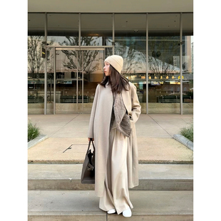 呢大衣外套 比拼珍稀小baby山羊绒长款 ALIN 13.8微米钻石山羊绒