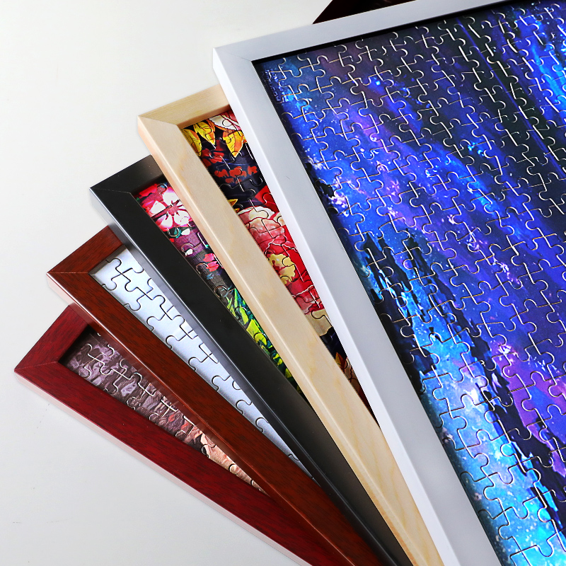 实木500块1000片拼图装裱框架