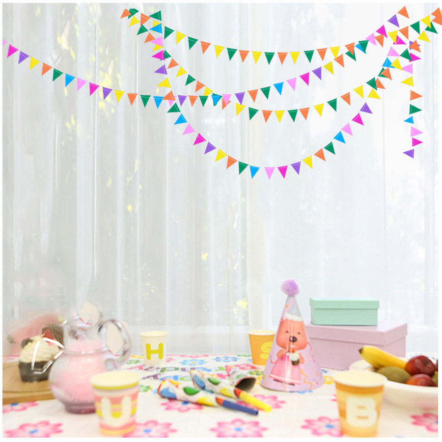 4米大号彩色三角形装饰拉花小挂旗纸串 派对婚庆教室舞台装扮布在类目 节庆用品/礼品, 拉花中 - 来自Buy2taobao.com提供专业的淘宝代购服务