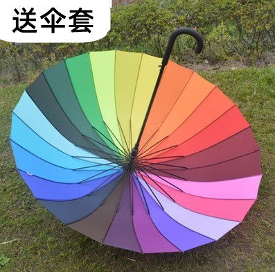 24骨自动可印字logo晴雨两用伞