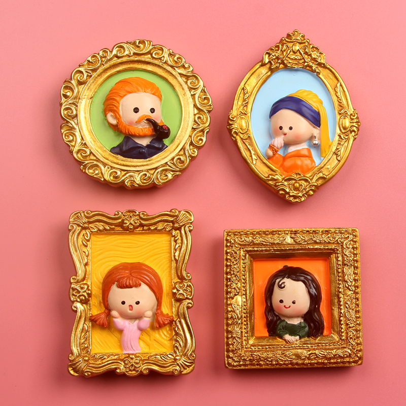 世界名畫系列3D立體樹脂冰箱貼