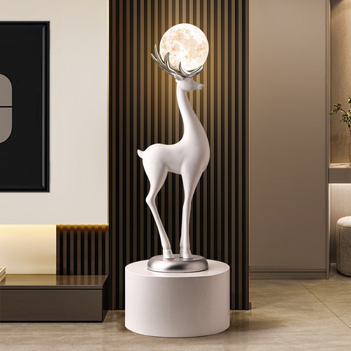 贝汉美艺术鹿摆件客厅沙发电视柜旁边大型落地装饰品乔迁新居礼物