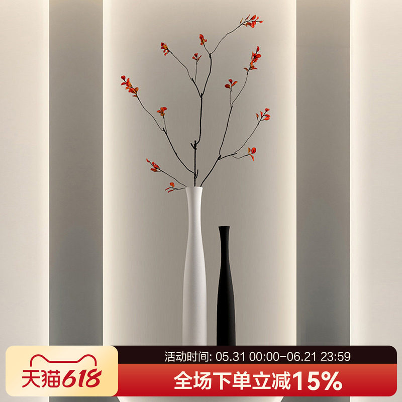 贝汉美创意轻奢陶瓷花瓶入户玄关电视柜高级感壁龛家居装饰品摆件