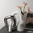 贝汉美ins艺术花瓶摆件创意陶瓷客厅插花家居玄关样板房软装 饰品