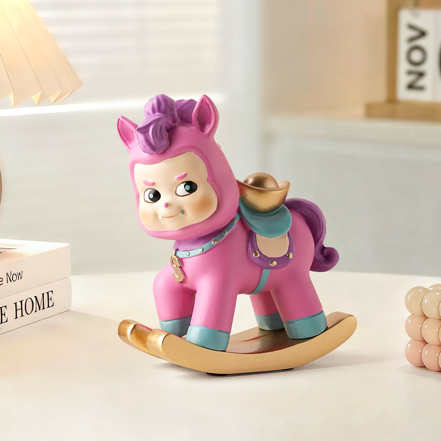 贝汉美创意卡通摇摇木马摆件装饰