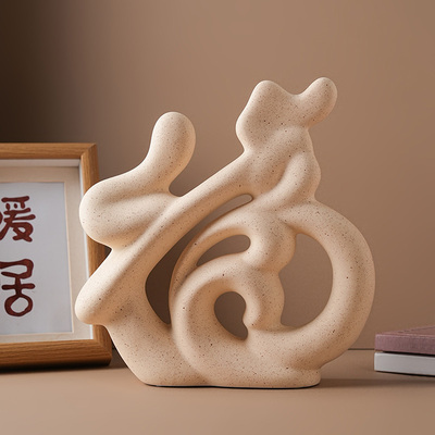 贝汉美洪福摆件现代简约家居客厅酒柜电视柜装饰品乔迁新居礼品