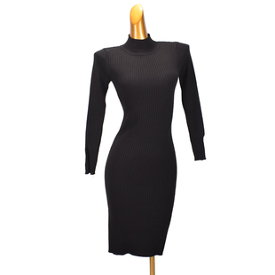 半高领针织连衣裙女秋冬新款气质修身显瘦过膝内搭毛打底衣包臀裙