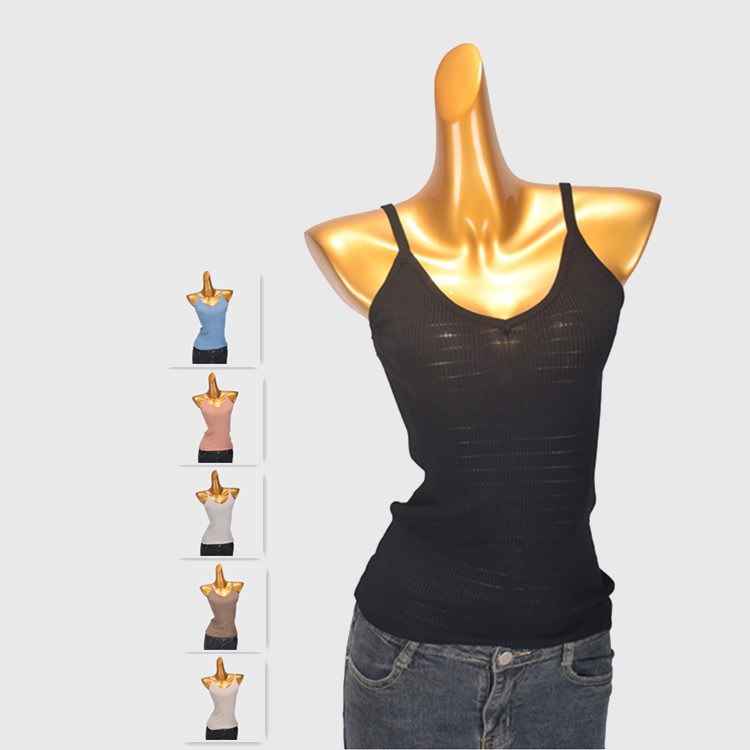 2025年夏季新款韩版针织吊带背心女修身性感短款内搭纯色薄款上衣