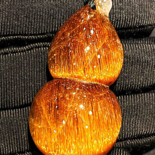 魅晶天然水晶晶体通透铜顺发葫芦吊坠