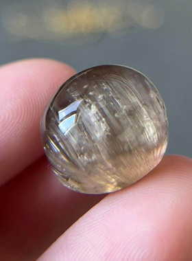 魅晶天然巴西老矿水晶晶体通透猫眼铜发晶顺发晶原石裸石戒面