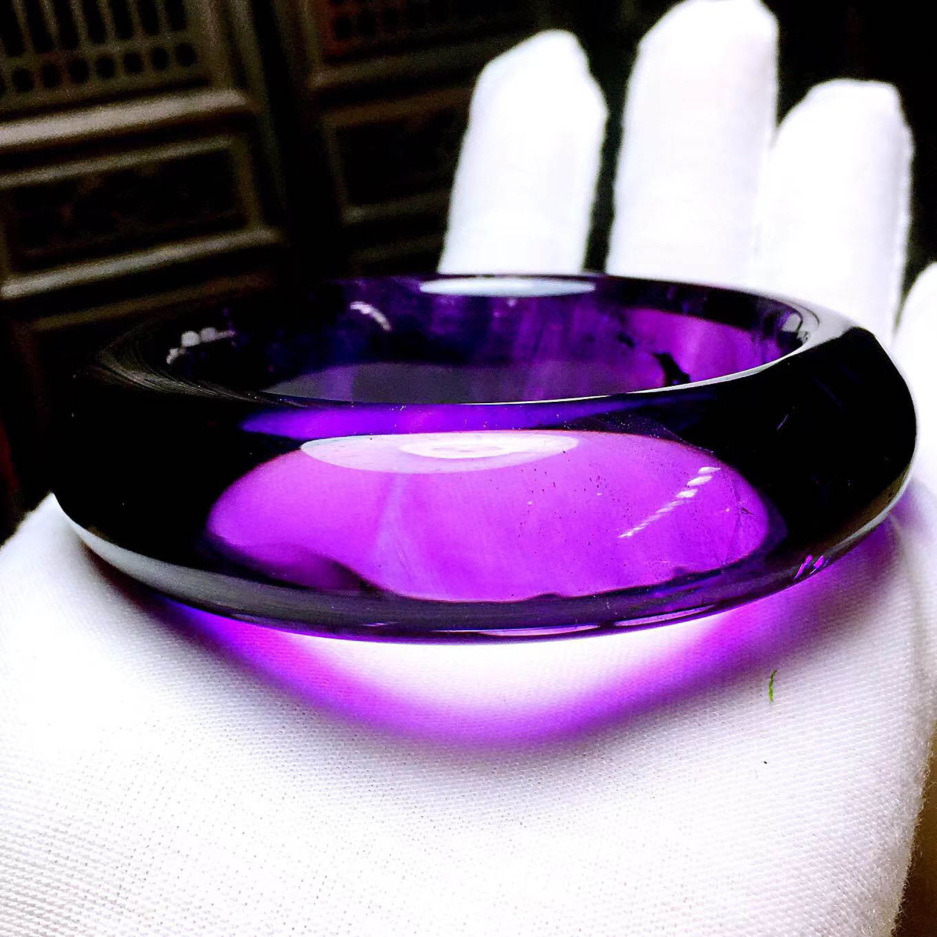 魅晶天然水晶乌拉圭紫水晶手镯