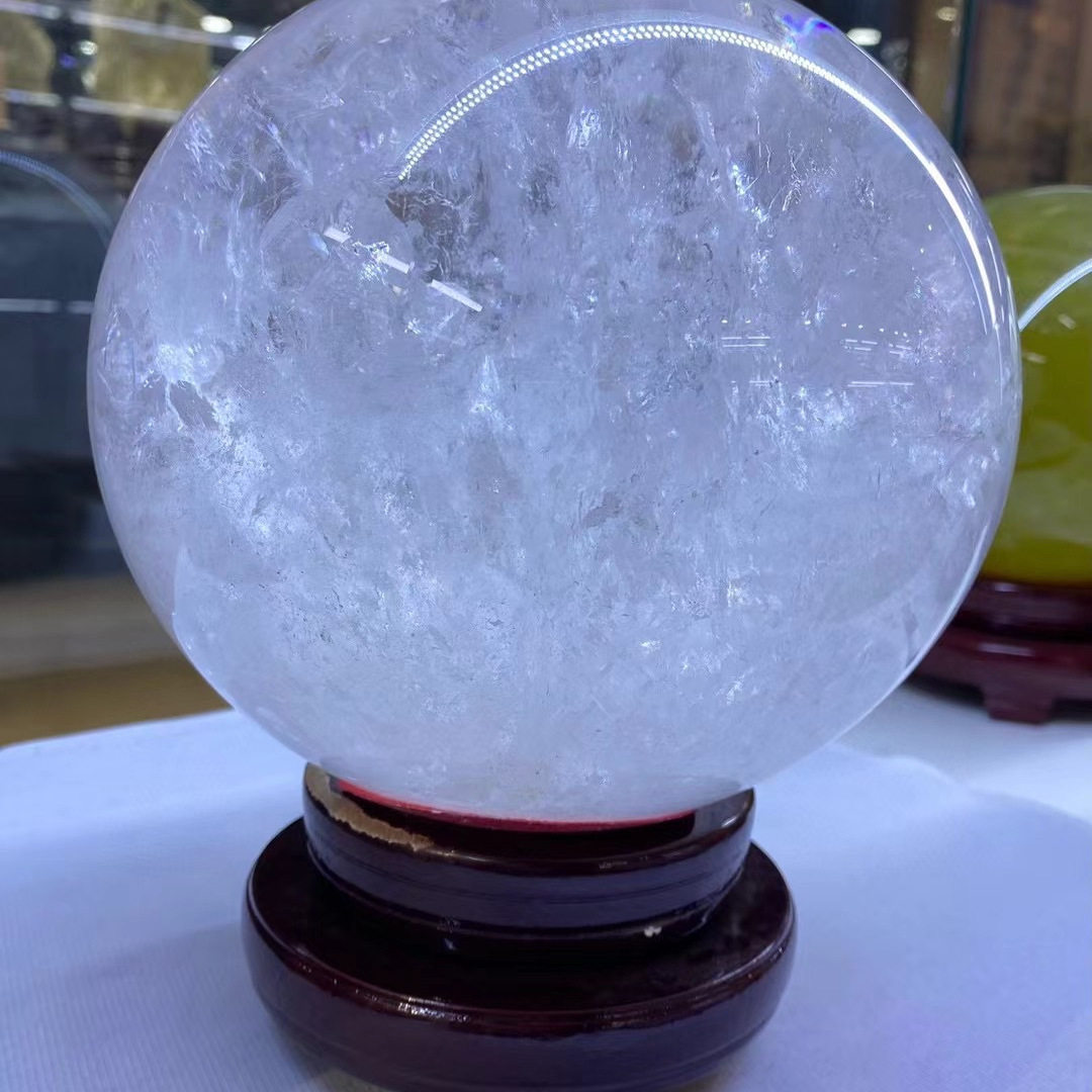 魅晶天然水晶晶体通透白水晶球