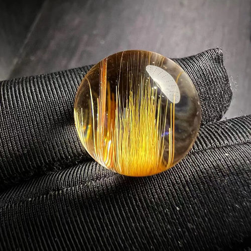 魅晶天然水晶钛晶发晶顺发单珠