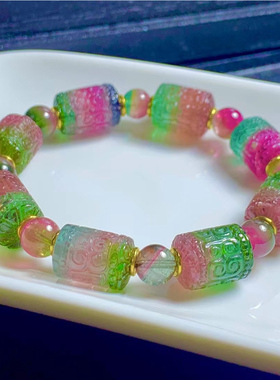 魅晶碧玺晶体通透手链