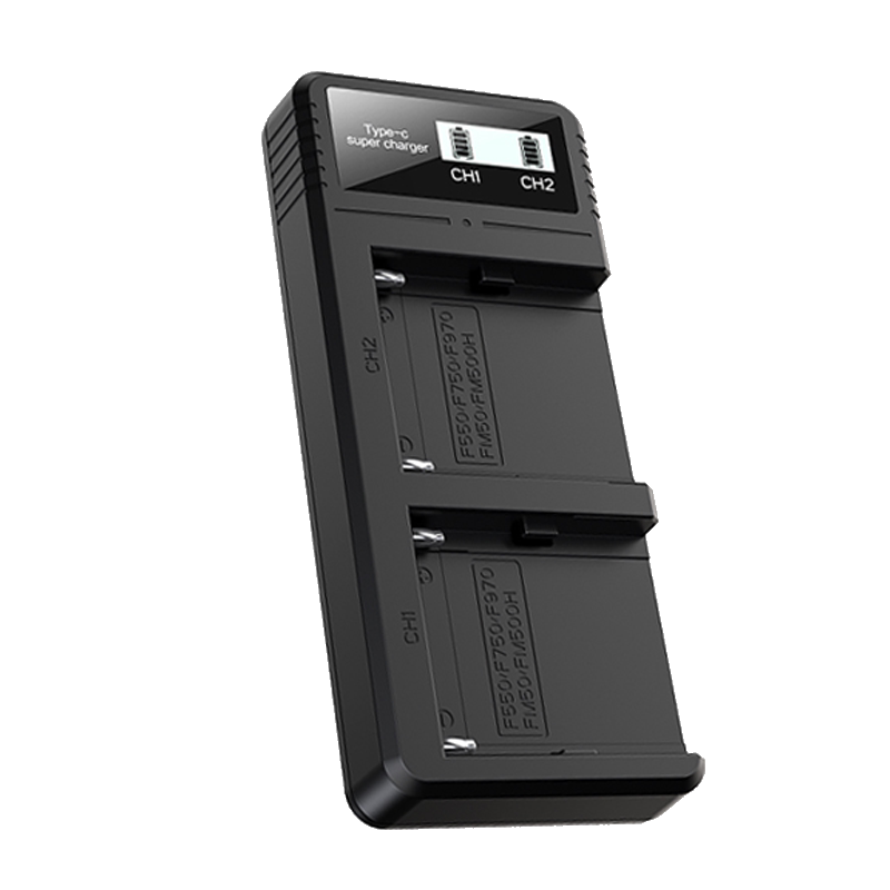 品胜NP-F970 f550充电器F770 FM50 FM500H适用索尼摄像机Z5C NX5C NX100 1500C 2500C Z150 AX2000E电池座充