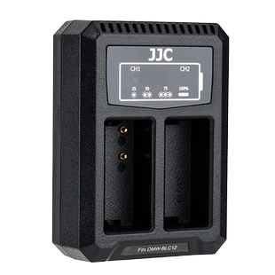 JJC适用松下DMW-BLC12电池充电器GX8 DMC-G85 fz1000 FZ300 G6 G7 GH2适马FPL DP3Q DP0Q莱卡V-lux4相机座充