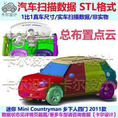 迷你 Mini Countryman 乡下人四门 2011款 汽车实车扫描数据模型