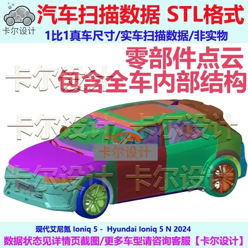 现代 艾尼氪 Ioniq 5 N 2024款 整车零部件拆解扫描数据模型结构