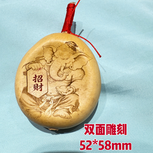 吉物礼天然葫芦刻在葫芦上的艺术品中式摆件国风潮玩摆饰手把葫芦