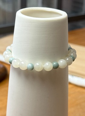 浅烟紫和田玉和翡翠相结合设计