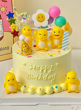 网红ins胖胖龙卡通可爱龙蛋糕装饰品摆件小恐龙儿童宝宝生日插件