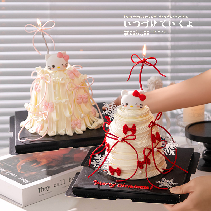 2025新年跨年蛋糕装饰摆件猫咪头仙女蝴蝶结猫咪装扮雪花插件配件,节庆用品/礼品,节日装扮用品,淘宝优惠券,粉丝福利购,淘宝优惠卷