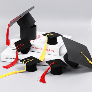 毕业季学生博士帽蛋糕装饰摆件学士服高中考毕业典礼流苏帽子插件