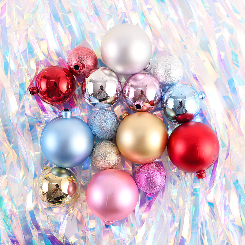 圣诞球蛋糕装饰摆件幻彩球吊球许愿球圣诞礼物挂饰包装配件插件