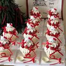 网红圣诞节新年跨年草莓碗蝴蝶结猫咪蛋糕装 饰摆件苹果小狗陶瓷碗