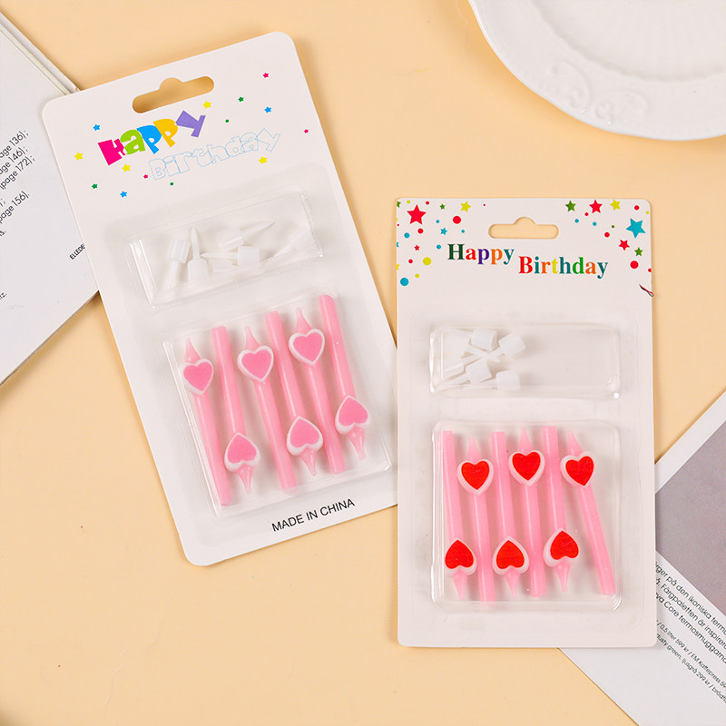 可爱韩系ins风卡通粉红色爱心蜡烛生日派对蜡烛蛋糕装饰烘焙摆件,节庆用品/礼品,蜡烛,淘宝优惠券,粉丝福利购,淘宝优惠卷