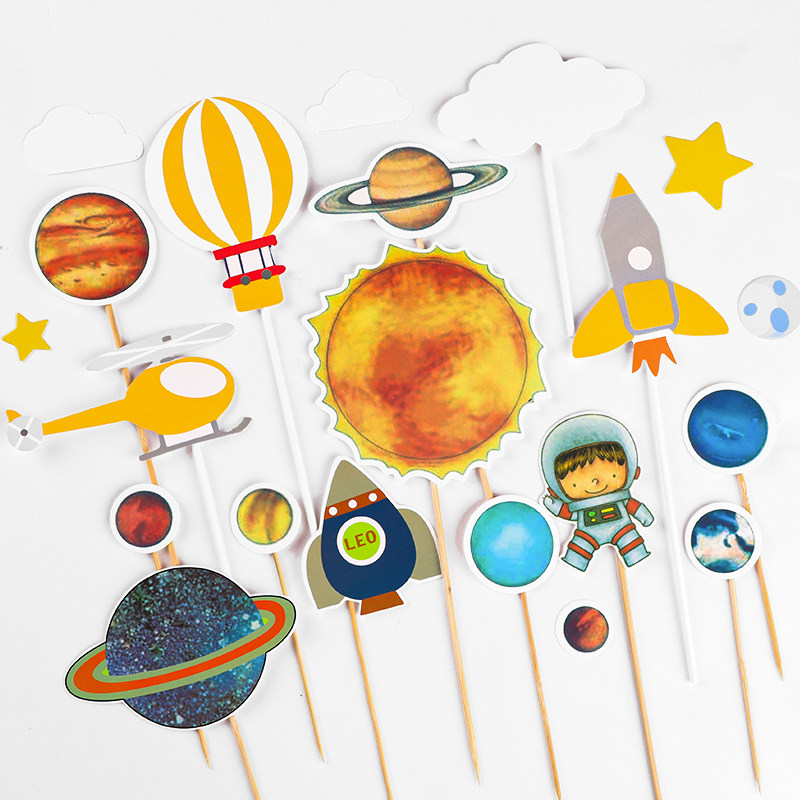 火箭宇航员蛋糕插牌套装 太空星球男孩生日蛋糕装饰插件派对配件,节庆用品/礼品,节日装扮用品,淘宝优惠券,粉丝福利购,淘宝优惠卷