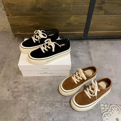 真皮厚底百搭板鞋女休闲鞋