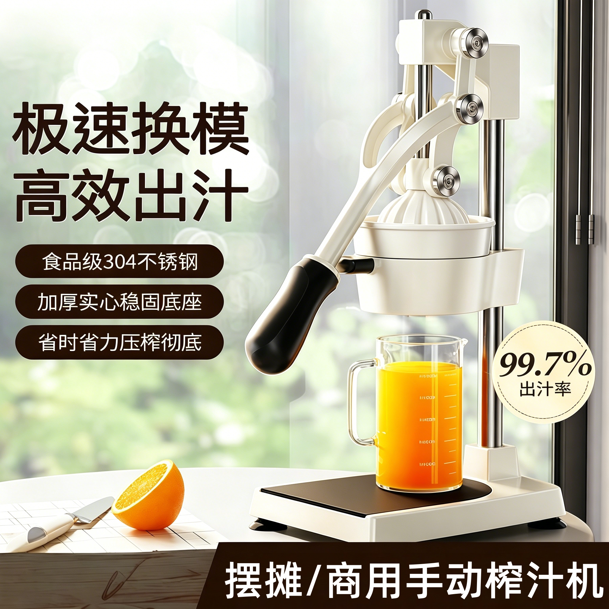 摆摊商用手动橙汁榨汁器商用鲜榨图片