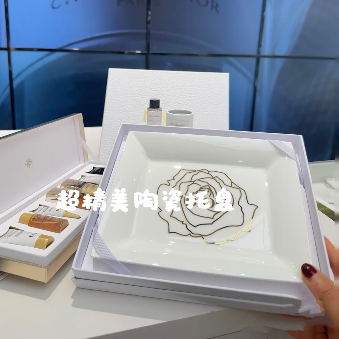 全新有盒无塑封精美陶瓷托盘首饰托盘高级感十足 全新有盒可送礼