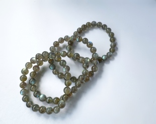 特级灰月光拉长石幻彩手链单圈百搭时尚 手串