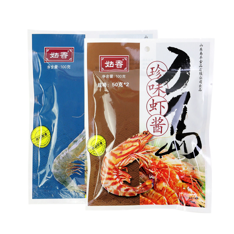 姑香原汁珍味虾酱虾籽酱海鲜酱刀岛100克/袋山东特产正宗即食特级