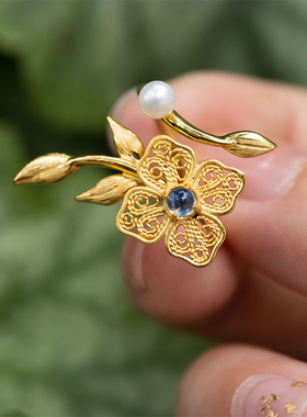 雁鸿饰界女925银国风月光石