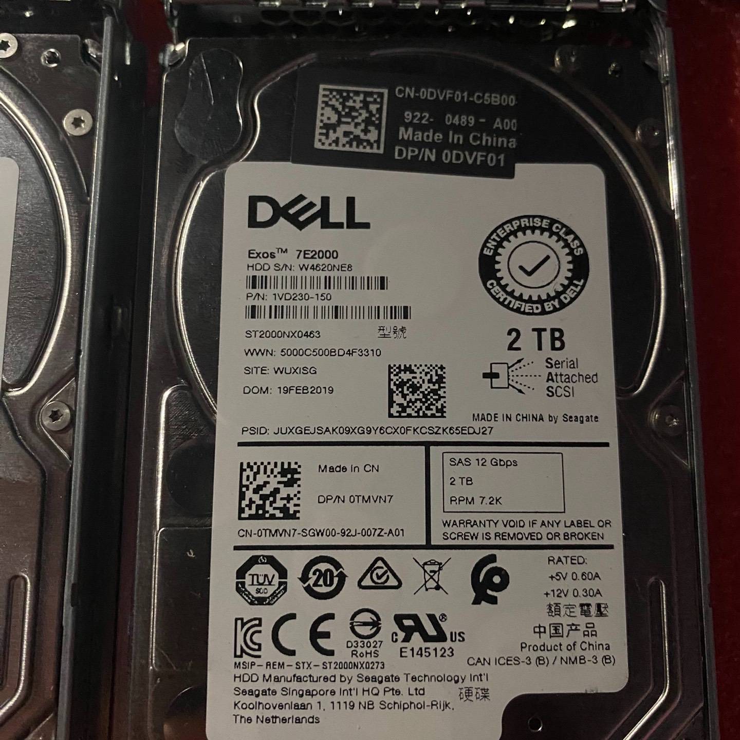 议价Dell 0TMVN7 2TB SAS服务器硬盘 2.5寸s
