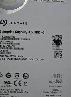 议价希捷ST10000NM0096  10T  SAS  12G