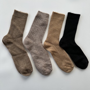 90%美利奴羊毛微瑕疵款 男女徒步登山休闲保暖中高筒女袜 秋冬季