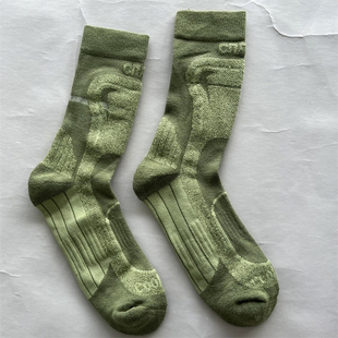 coolMax高筒徒步登山袜户外跑步排汗半毛圈脚底加厚男女运动袜子