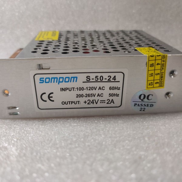 SOMPOM 24V2a开关电源220V转24V50W开关电源S-48-24 /S-50-24