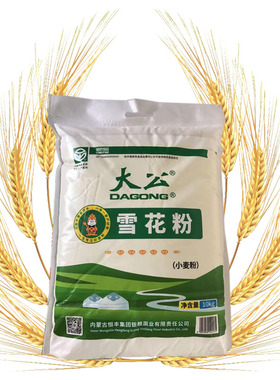 雪花粉 恒丰大公雪花粉10kg小麦 通用粉饺子包子馒头高筋面粉