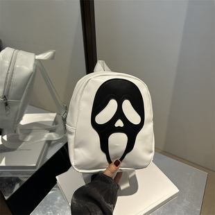 2025新款 骷髏頭背包小眾設(shè)計萬圣節(jié)女士雙肩背包女包 個性 時尚